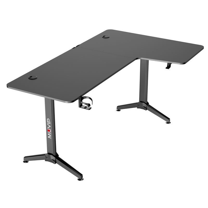 [MV0355] MESA GAMING PRO1300 FIBRA CARBONO | L DERECHA | ALFOMBRILLA 80X30CM | MUVIP